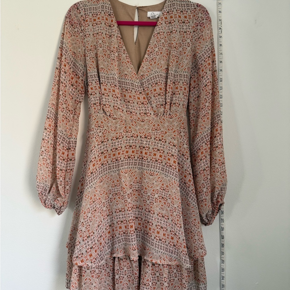 Elegant Multicolor Patterned Dress
